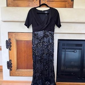 Black cocktail dress from Adrianna Papell